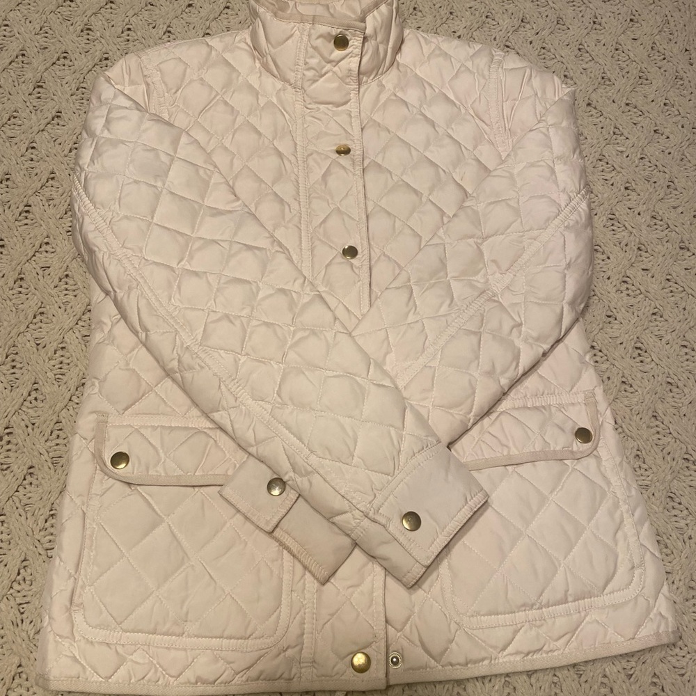 J. Crew Down Quilted Lightweight Jacket in Ivory - Picture 2 of 10